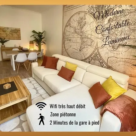 Апартаменты L'echappee Chic, Coeur De Valence, Wifi, Proche Gare Валанс