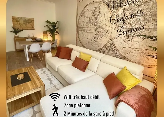 公寓 L'echappee Chic, Coeur De Valence, Wifi, Proche Gare 瓦朗斯